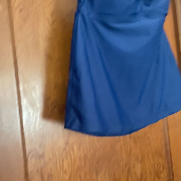 Catalina Women's Swim Top L Tankini Navy Twist Front Bandeau NWT Style #19CT200 - Picture 3 of 9